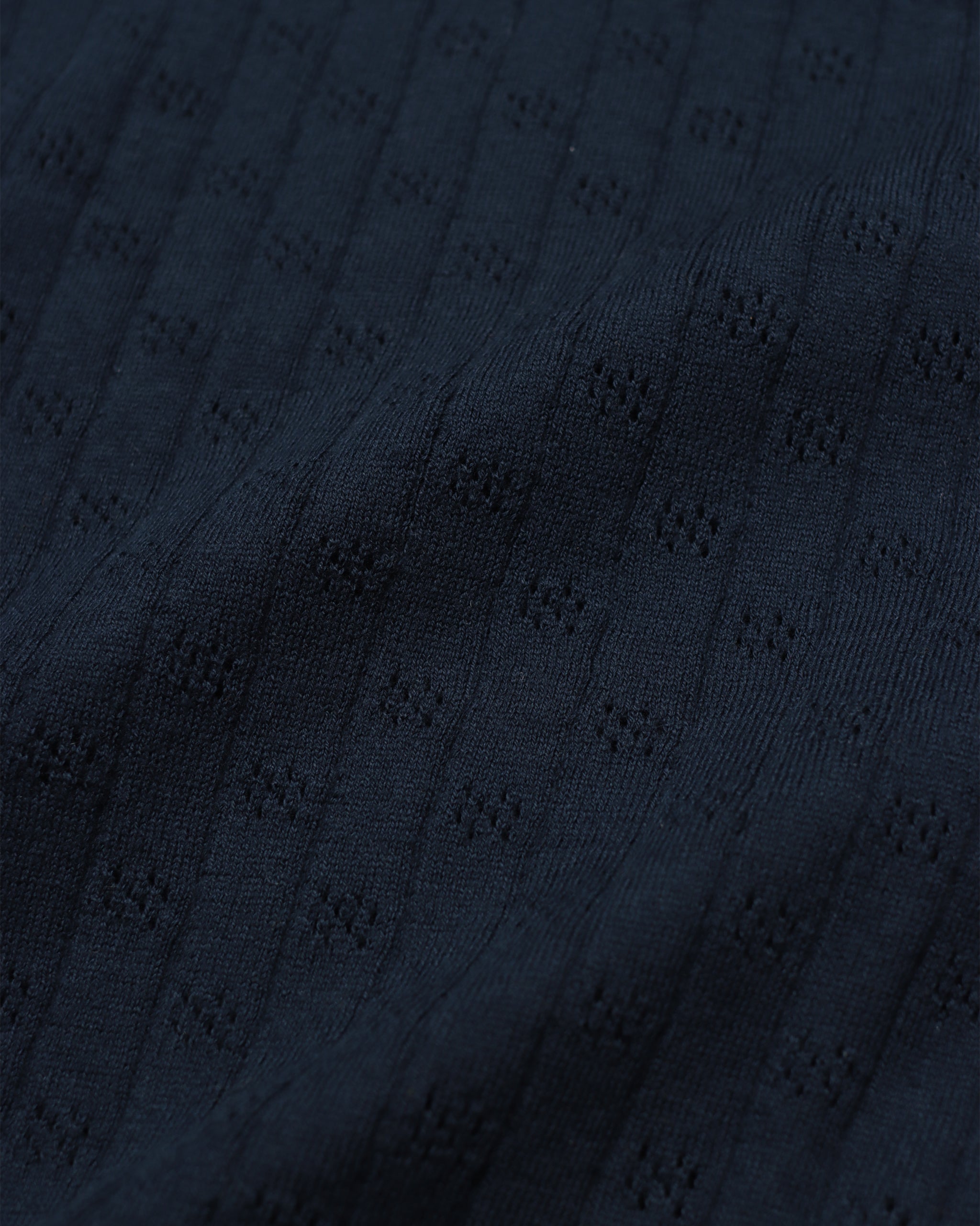 Knitted Polos · Jacobs Perforated Lace Polo - Navy Iris