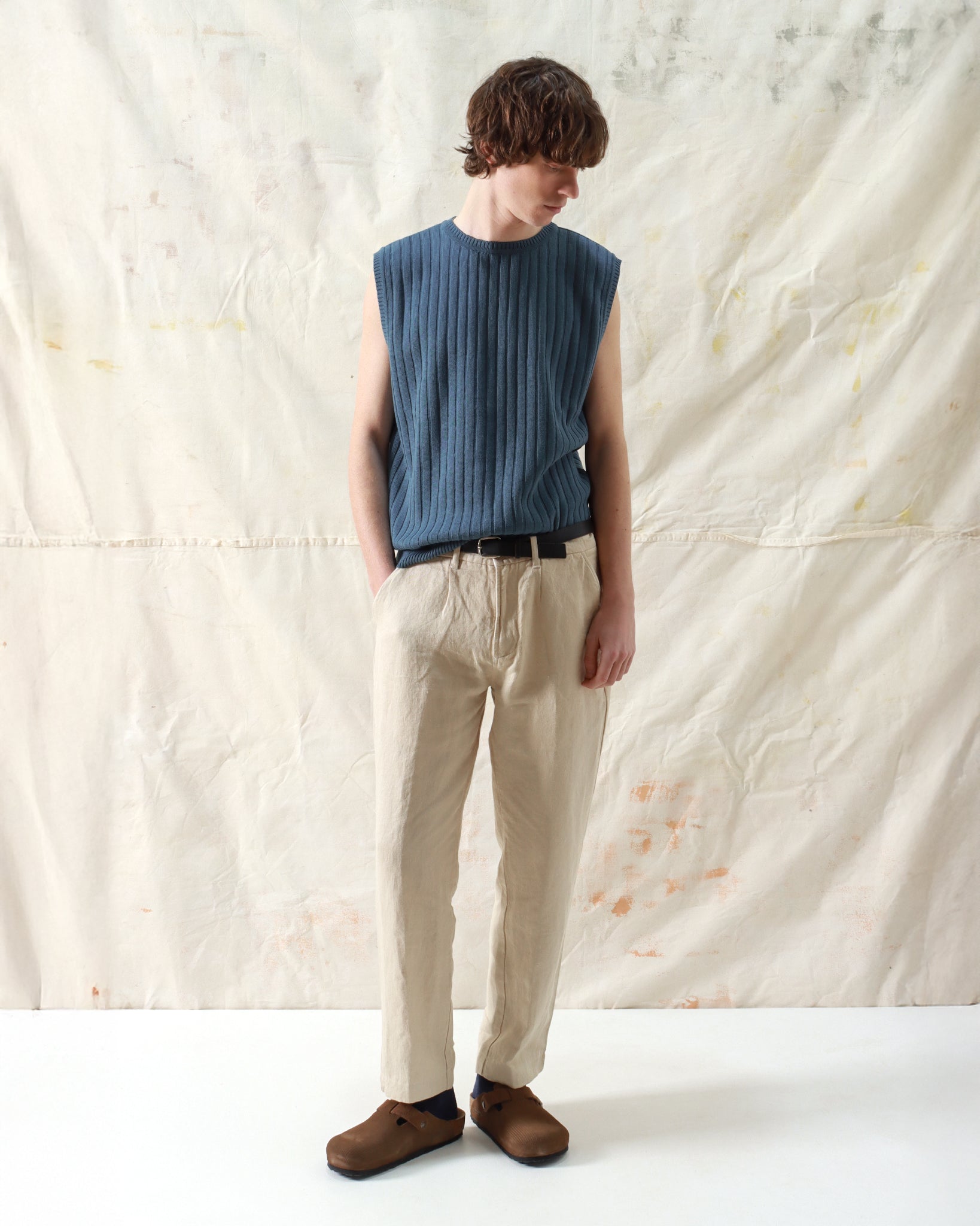Knitted Vests · Jards Knit Vest - Aegean Blue