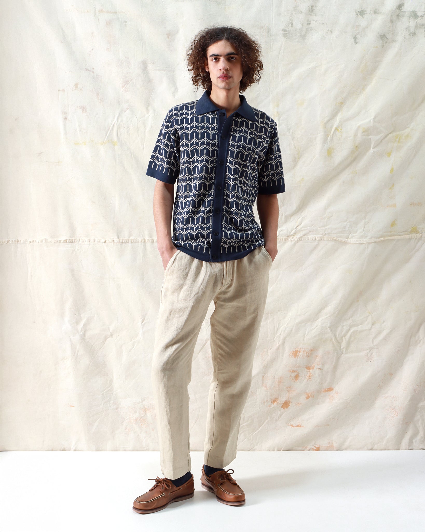 Cardigans · Zigger Cardigan - Palm Tree Navy Iris