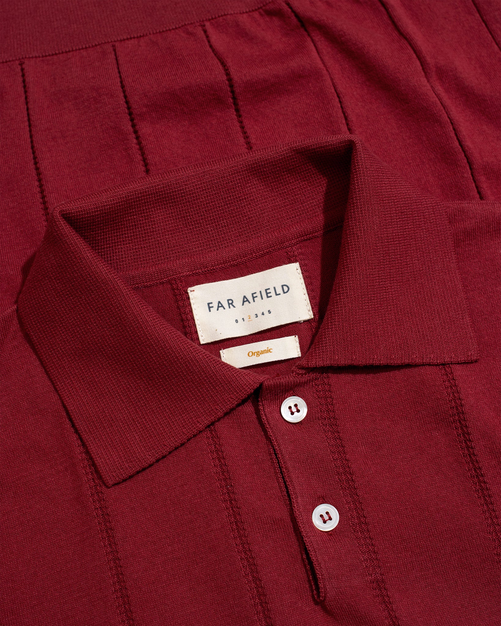 Knitted Polos · Jacobs Punched Stripe Polo - Deep Red