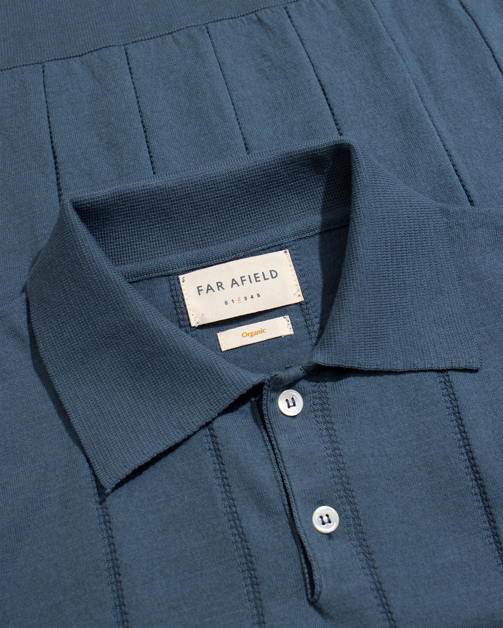 Knitted Polos · Jacobs Punched Stripe Polo - Aegean Blue