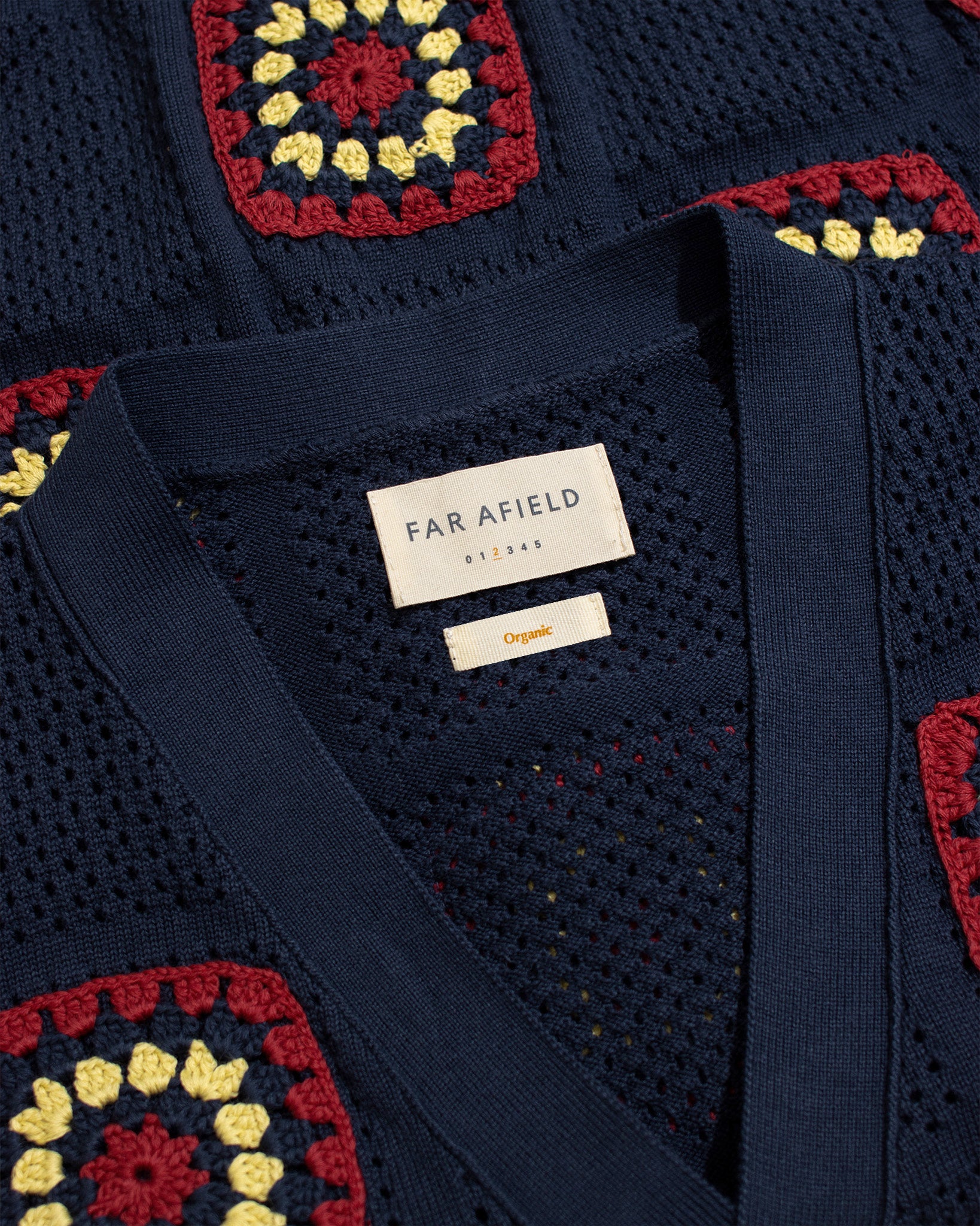 Cardigans · Floral Crochet Cardigan - Navy Iris