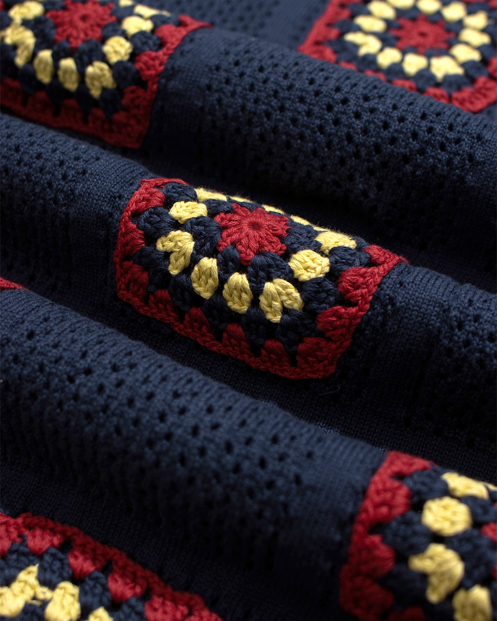 Cardigans · Floral Crochet Cardigan - Navy Iris