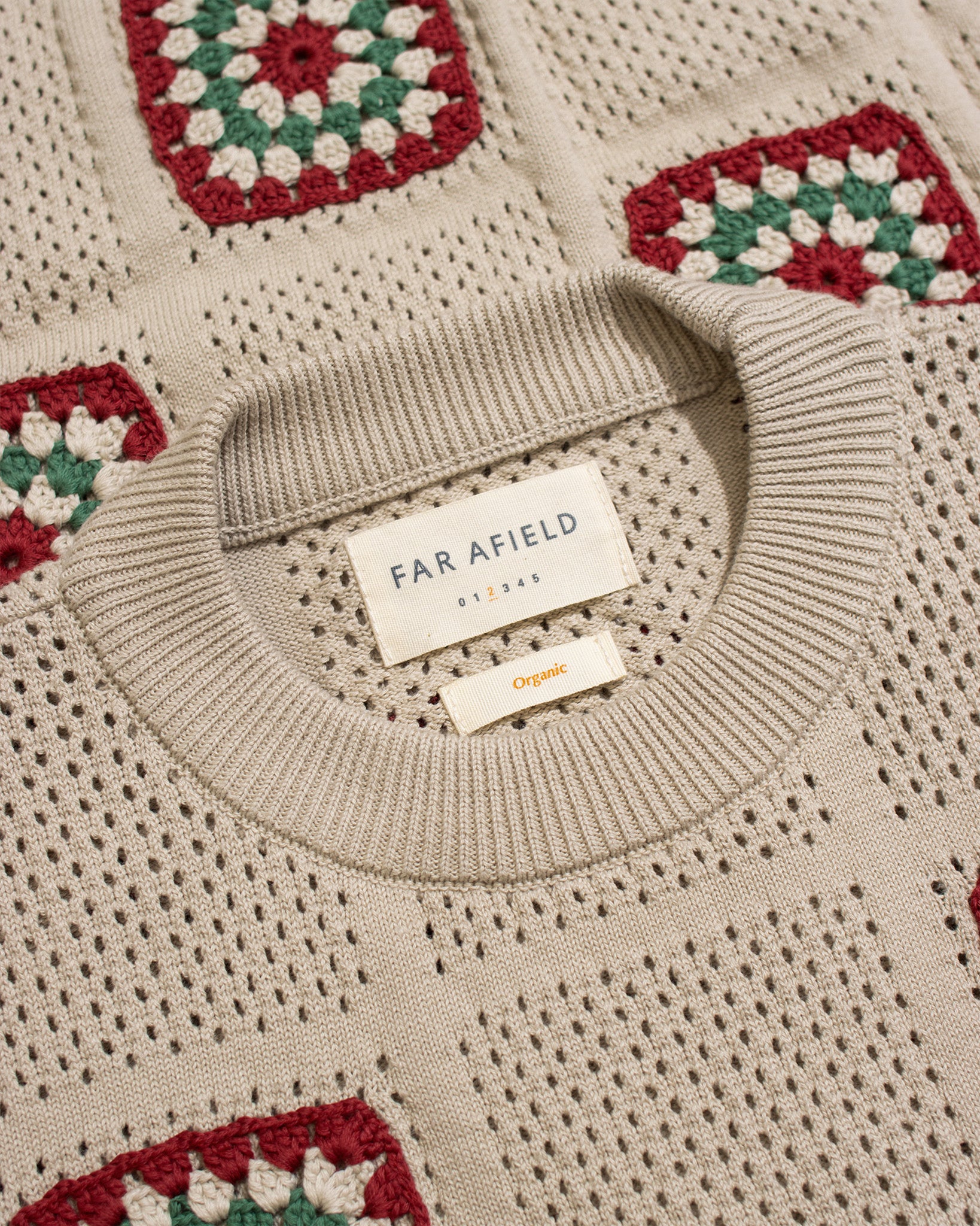 Jumpers · Floral Crochet Knit - Peyote Sand