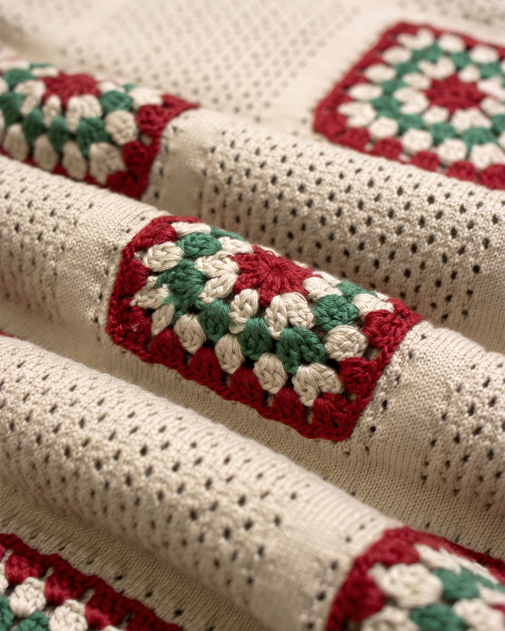 Jumpers · Floral Crochet Knit - Peyote Sand