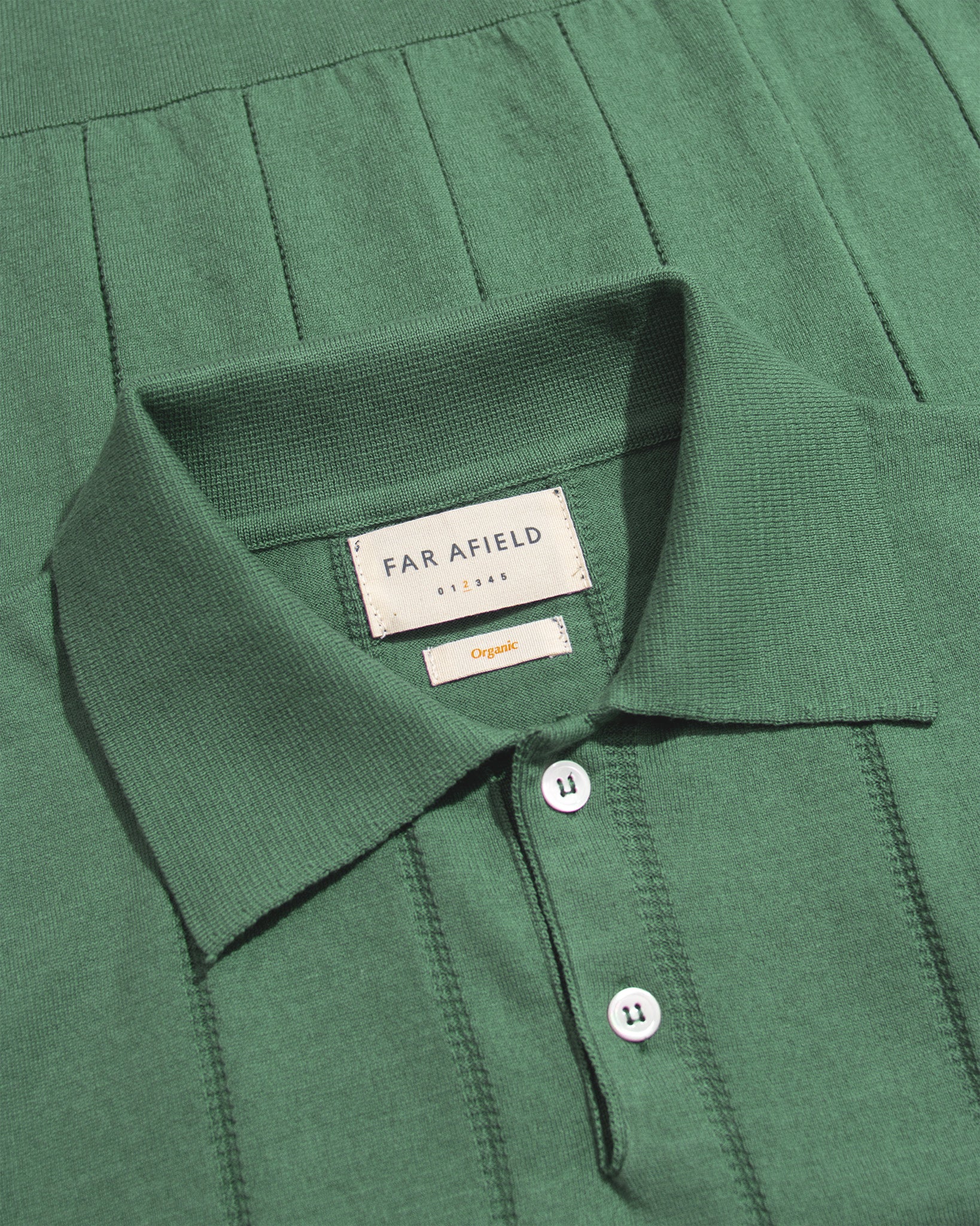 Knitted Polos · Jacobs Punched Stripe Polo - Comfrey Green