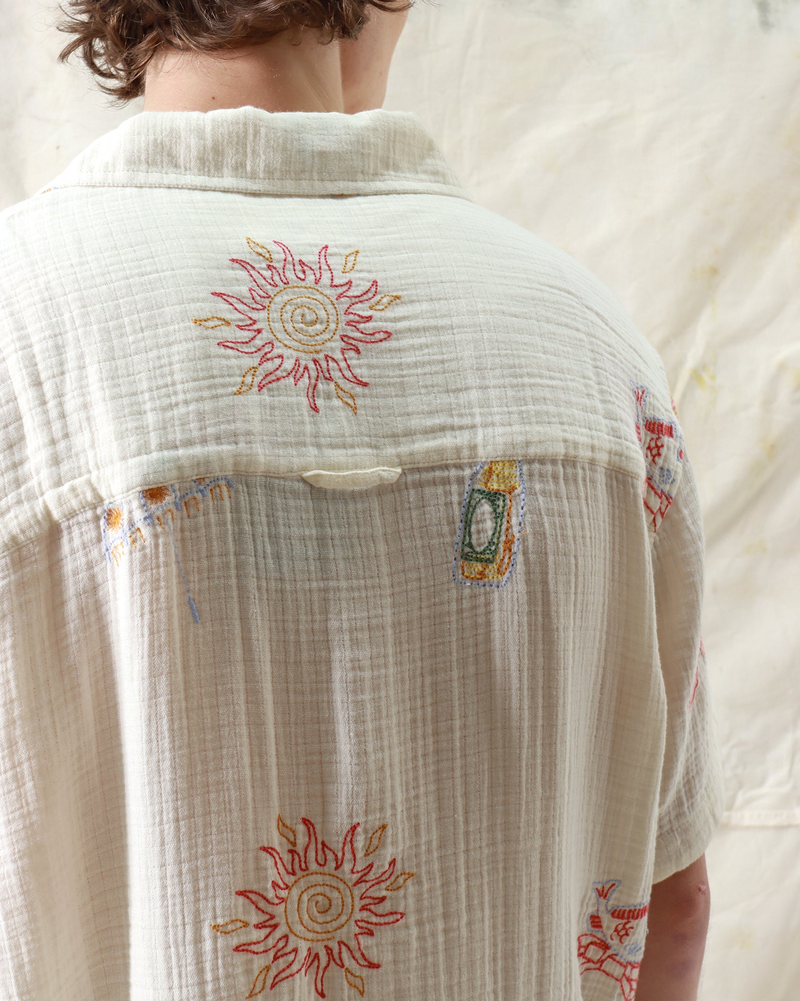 Patterned Shirts · Stachio Shirt - Menu Embroidery