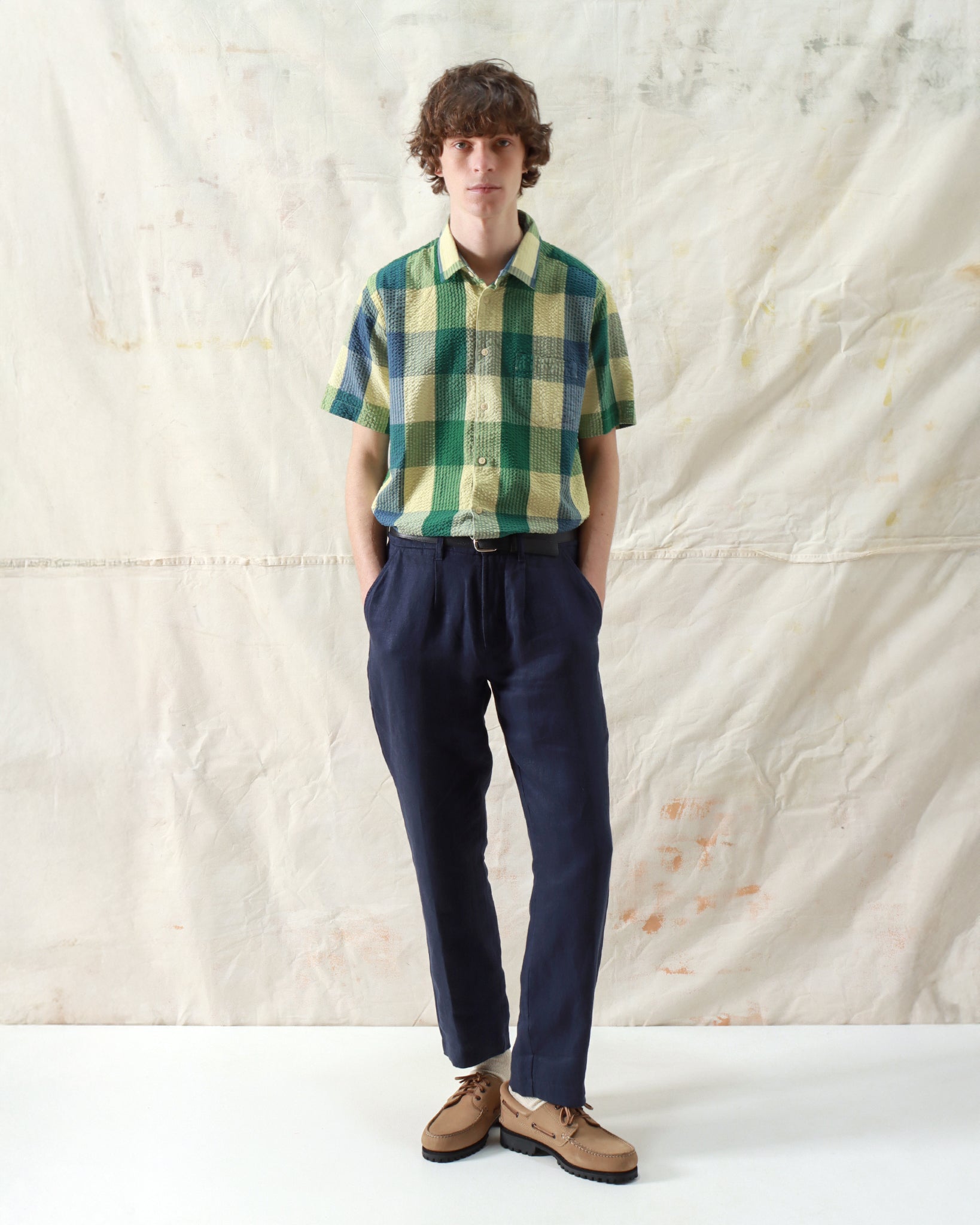 Check Shirts · Madras Check Shirt - Tropical Green