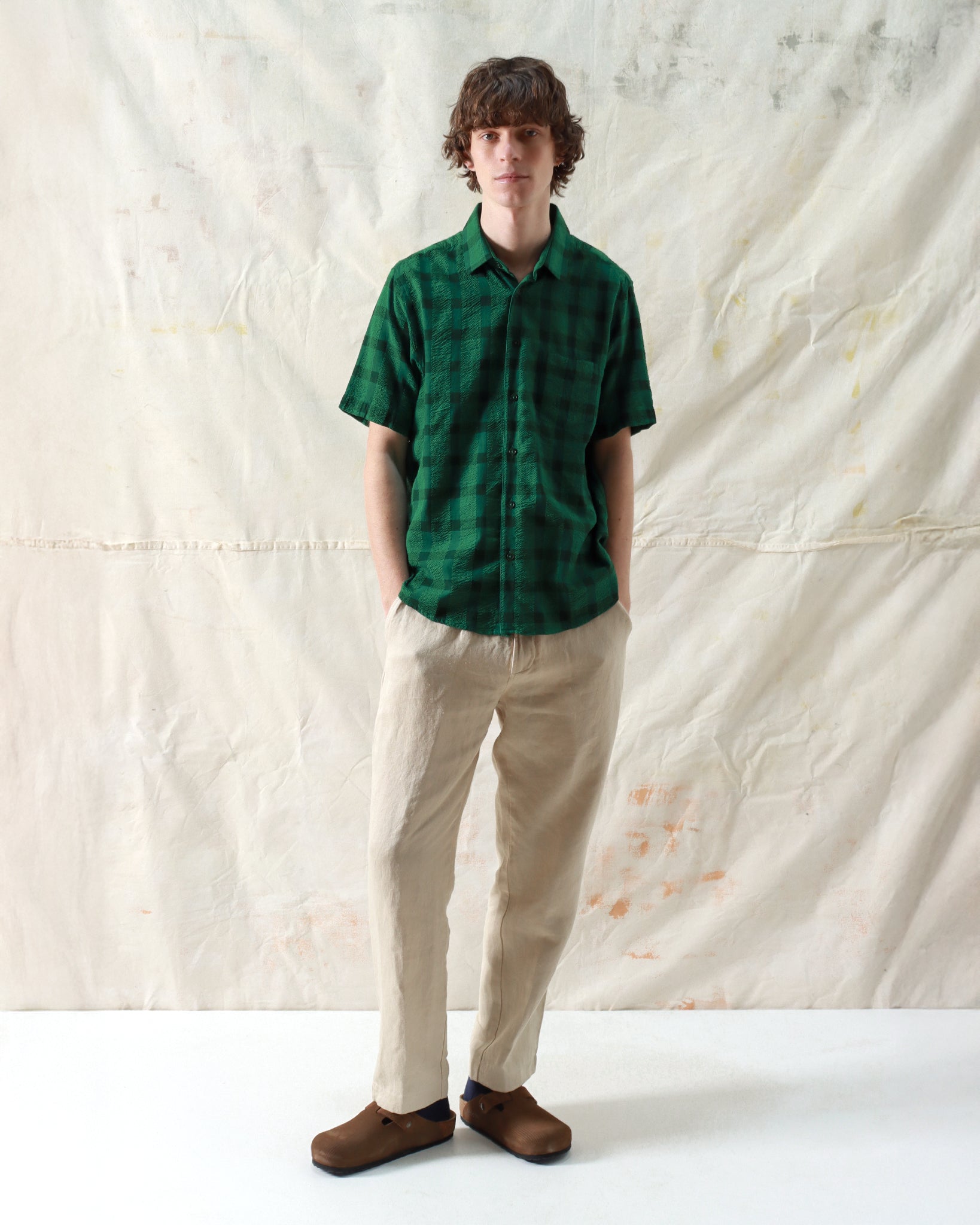 Check Shirts · Tonal Check Shirt - Tropical Green