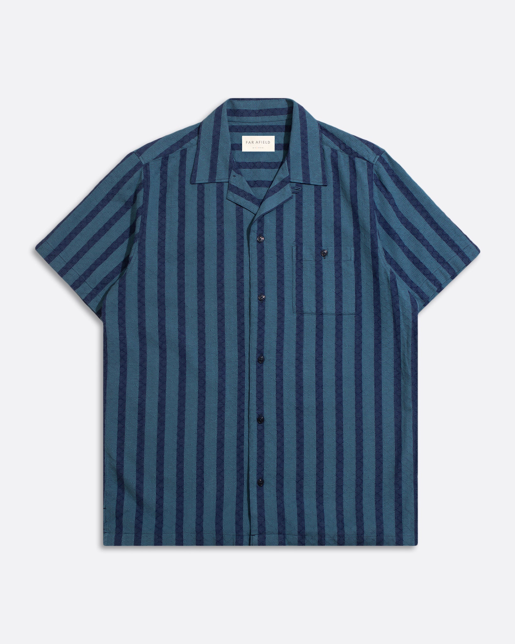 Stripe Shirts · Selleck Shirt - Dobby Stripe Aegean Blue