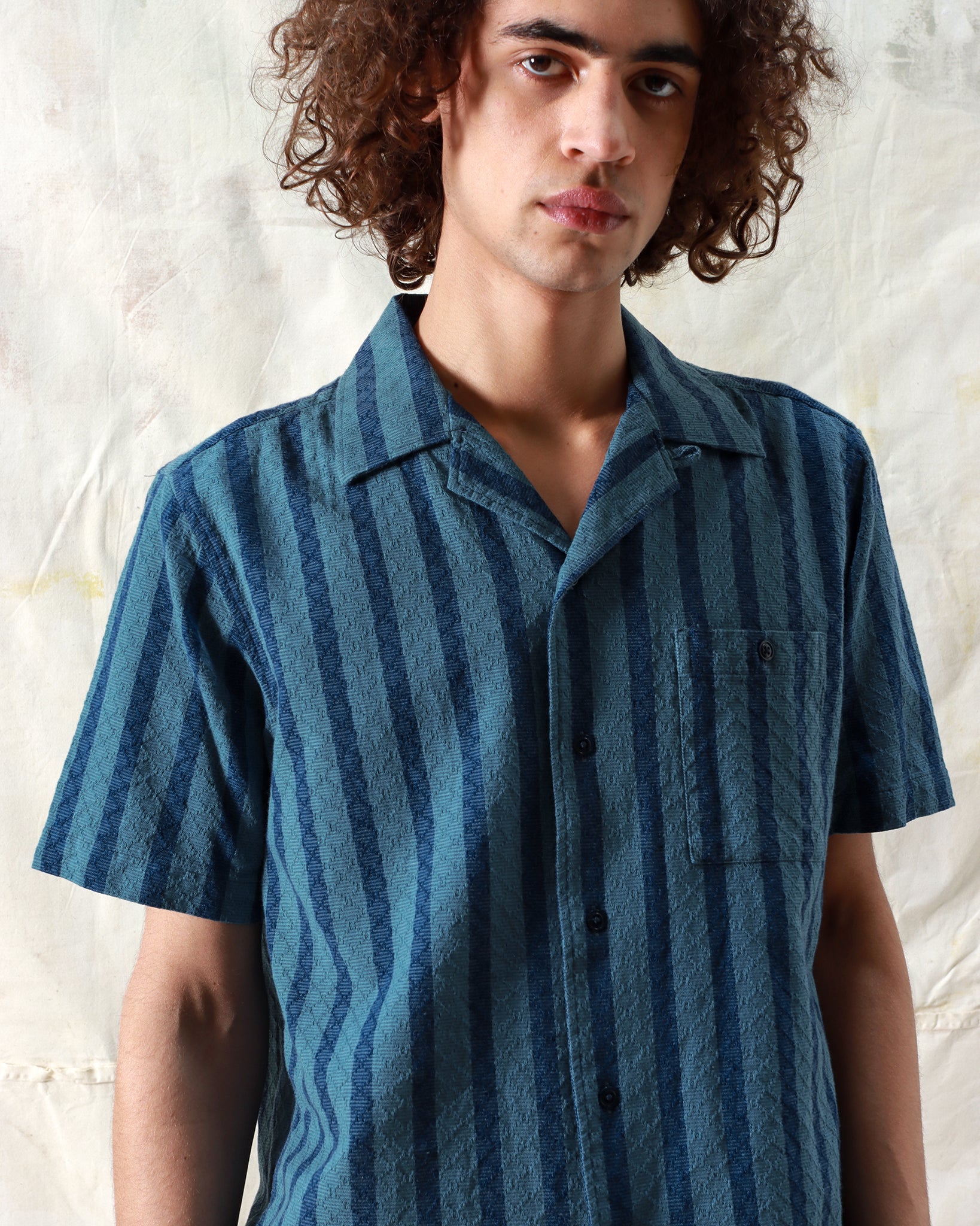 Stripe Shirts · Selleck Shirt - Dobby Stripe Aegean Blue