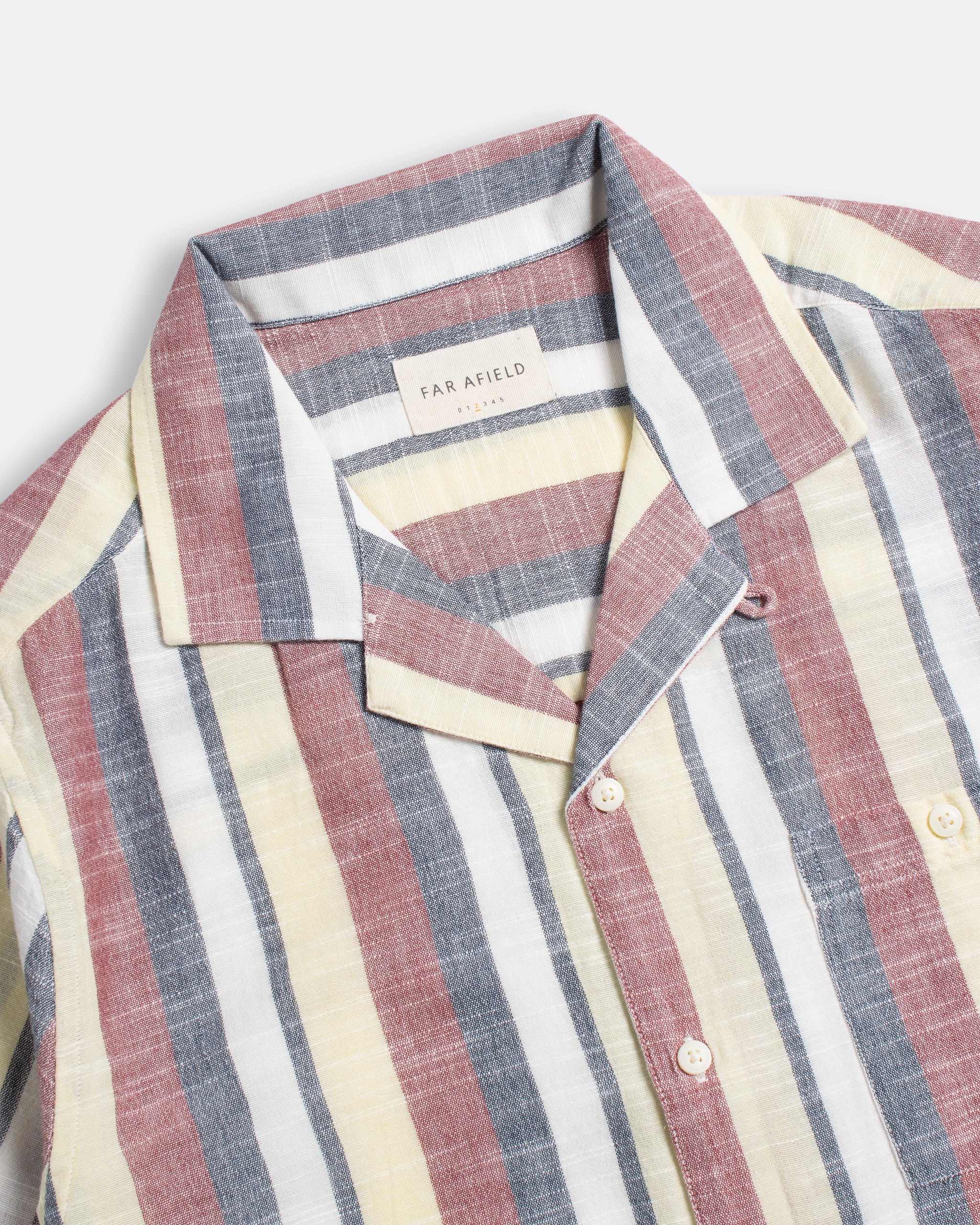 Stripe Shirts · Selleck Shirt - Slub Stripe Deep Red