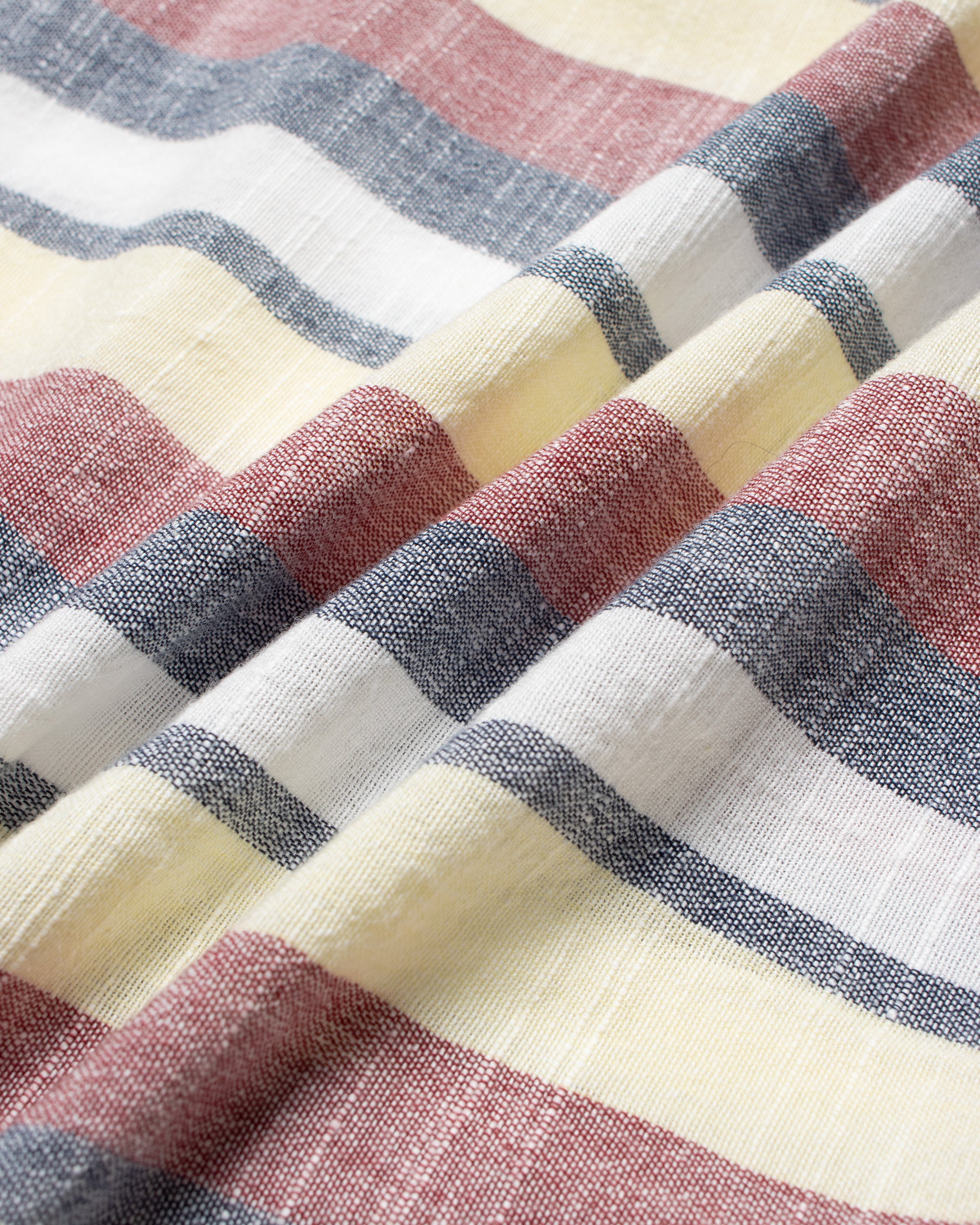 Stripe Shirts · Selleck Shirt - Slub Stripe Deep Red