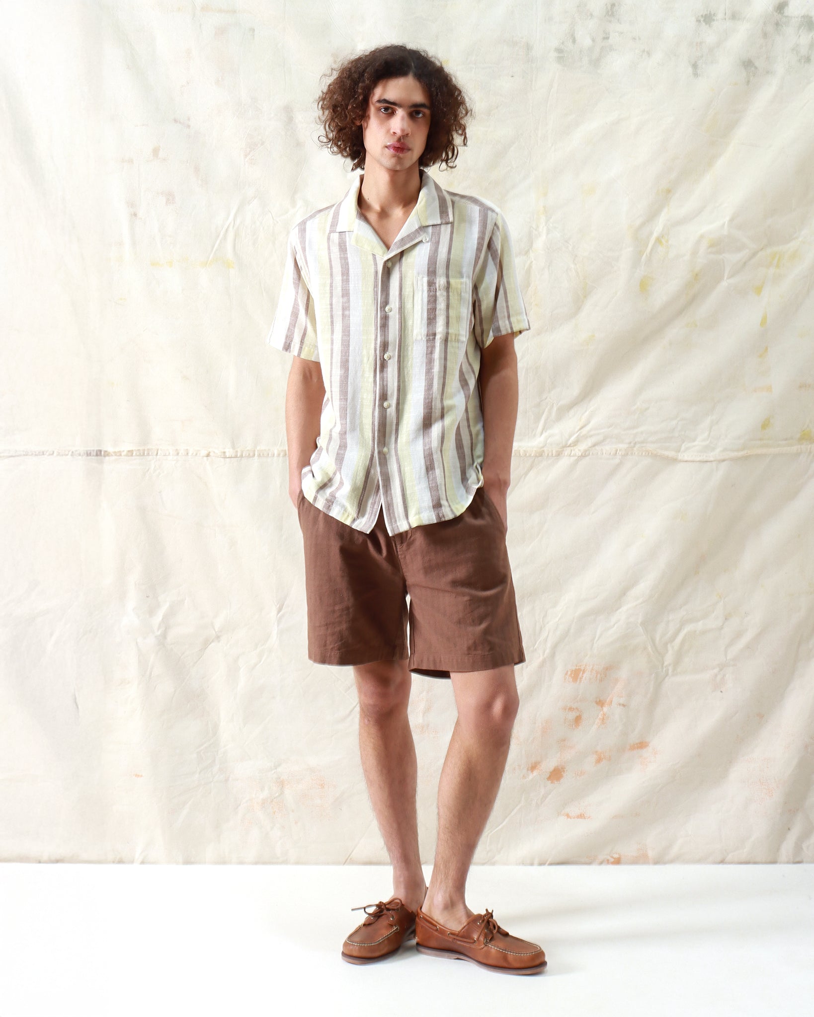 Stripe Shirts · Selleck Shirt - Slub Stripe Dusk Yellow