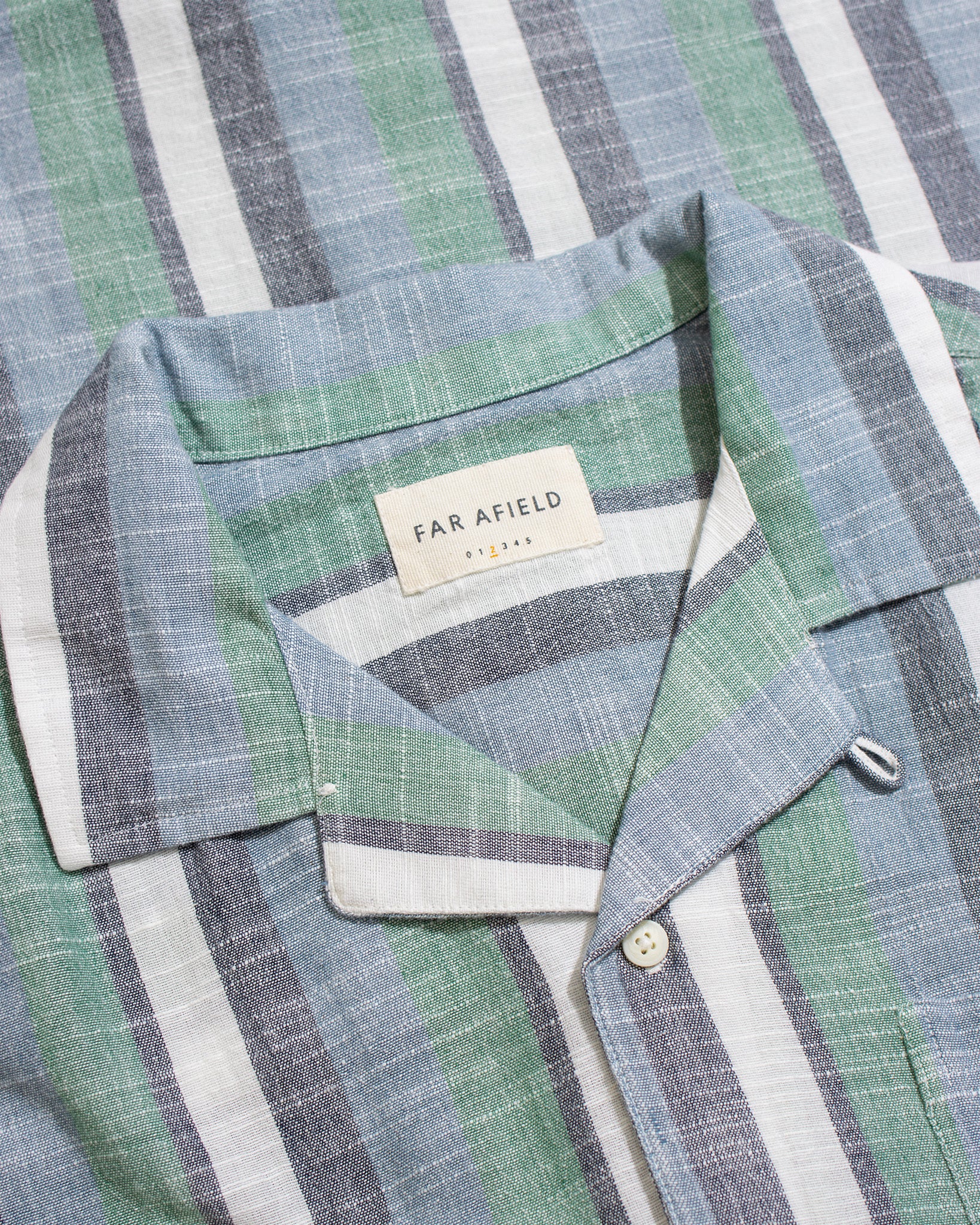 Stripe Shirts · Selleck Shirt - Slub Stripe Aegean Blue