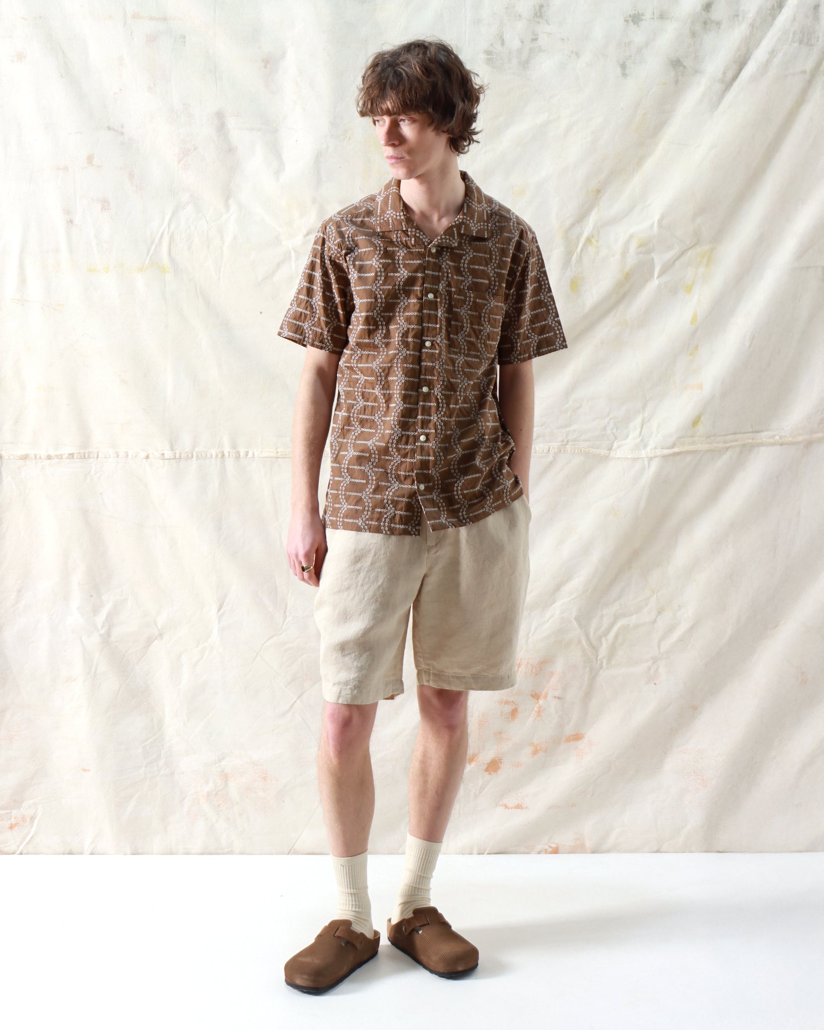 Patterned Shirts · Stachio Shirt - Palm Tree Dark Brown
