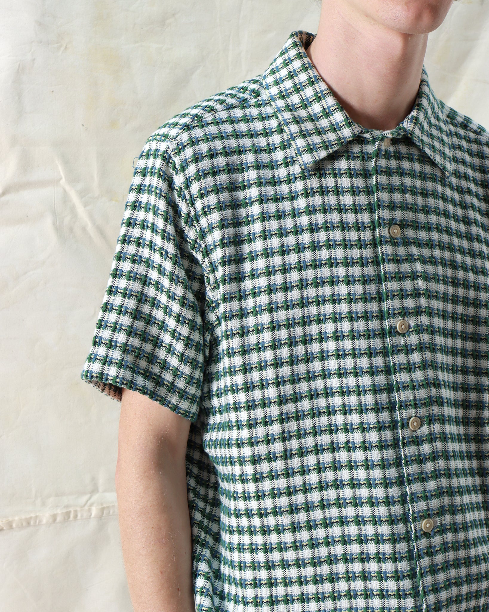 Check Shirts · Busey Shirt - Dobby Check Tropical Green