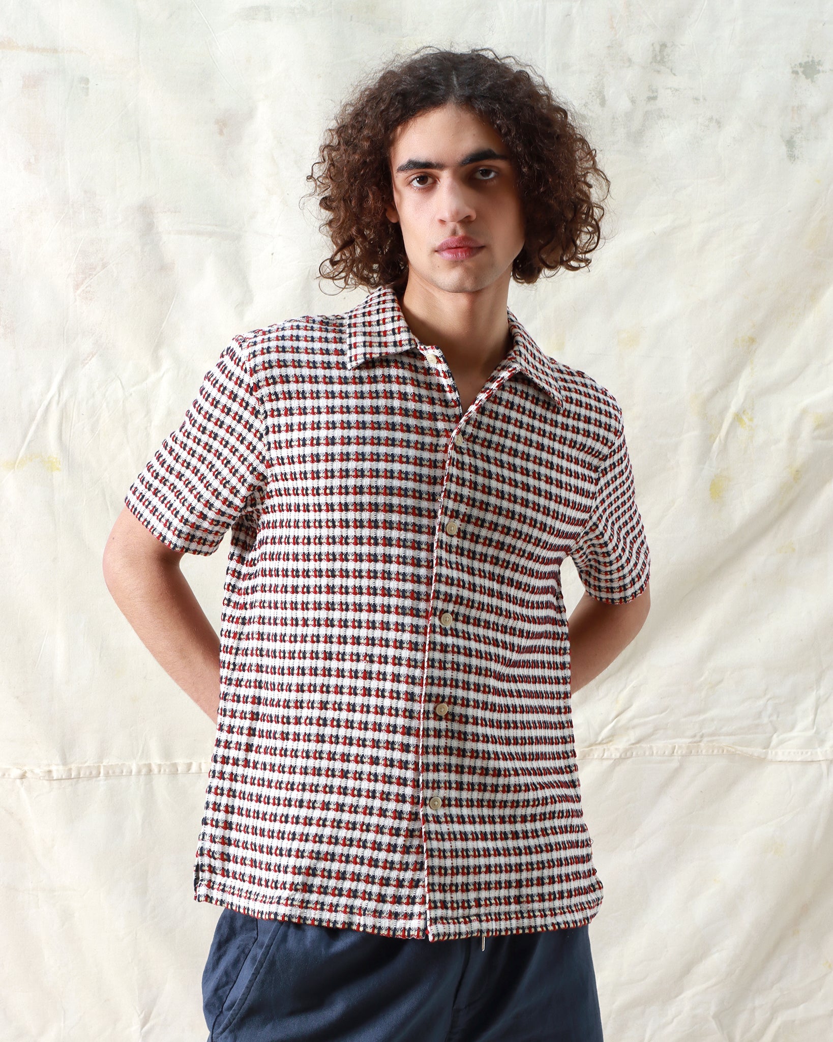 Check Shirts · Busey Shirt - Dobby Check Deep Red