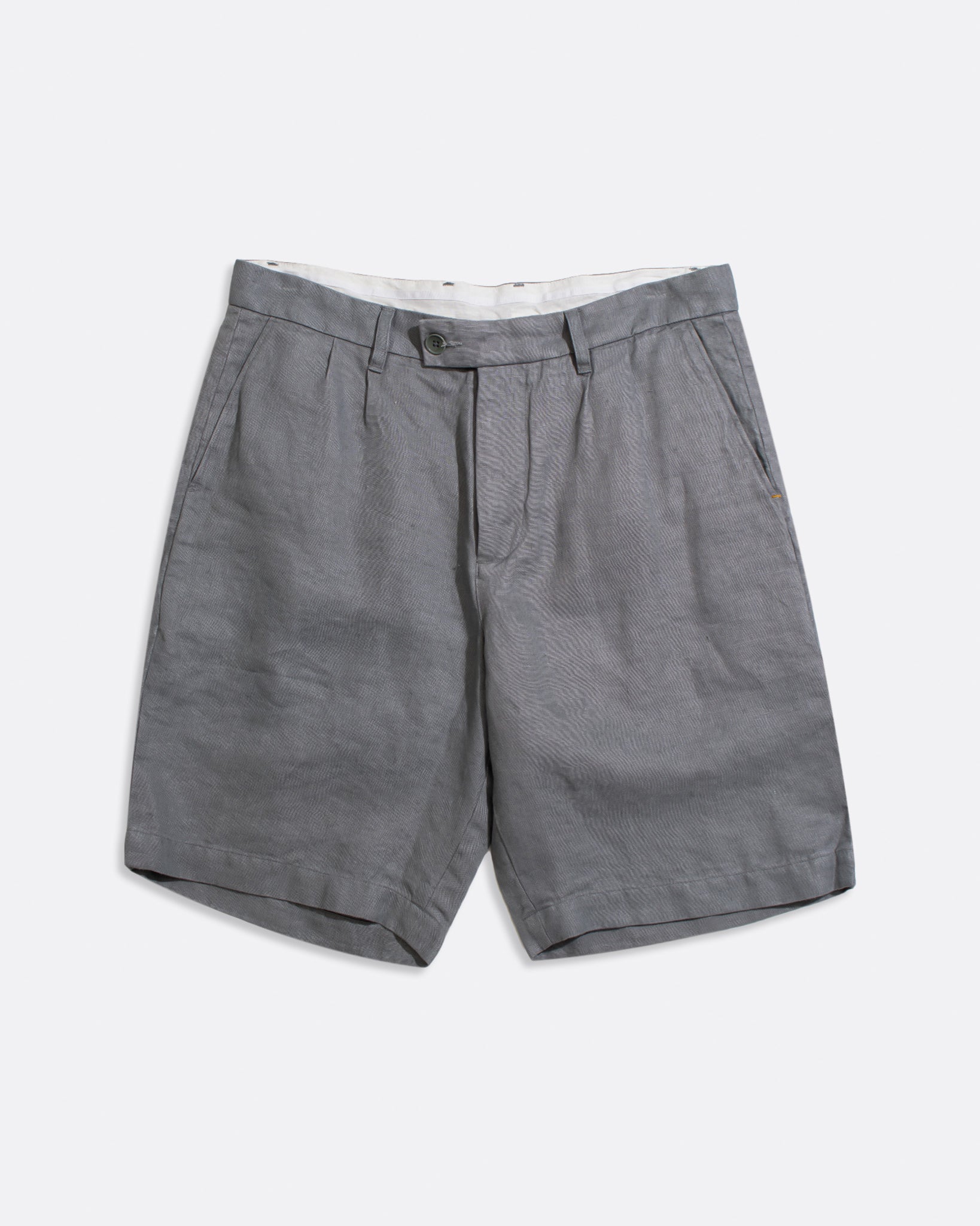 Shorts · Double Pleated Short - Charcoal Grey
