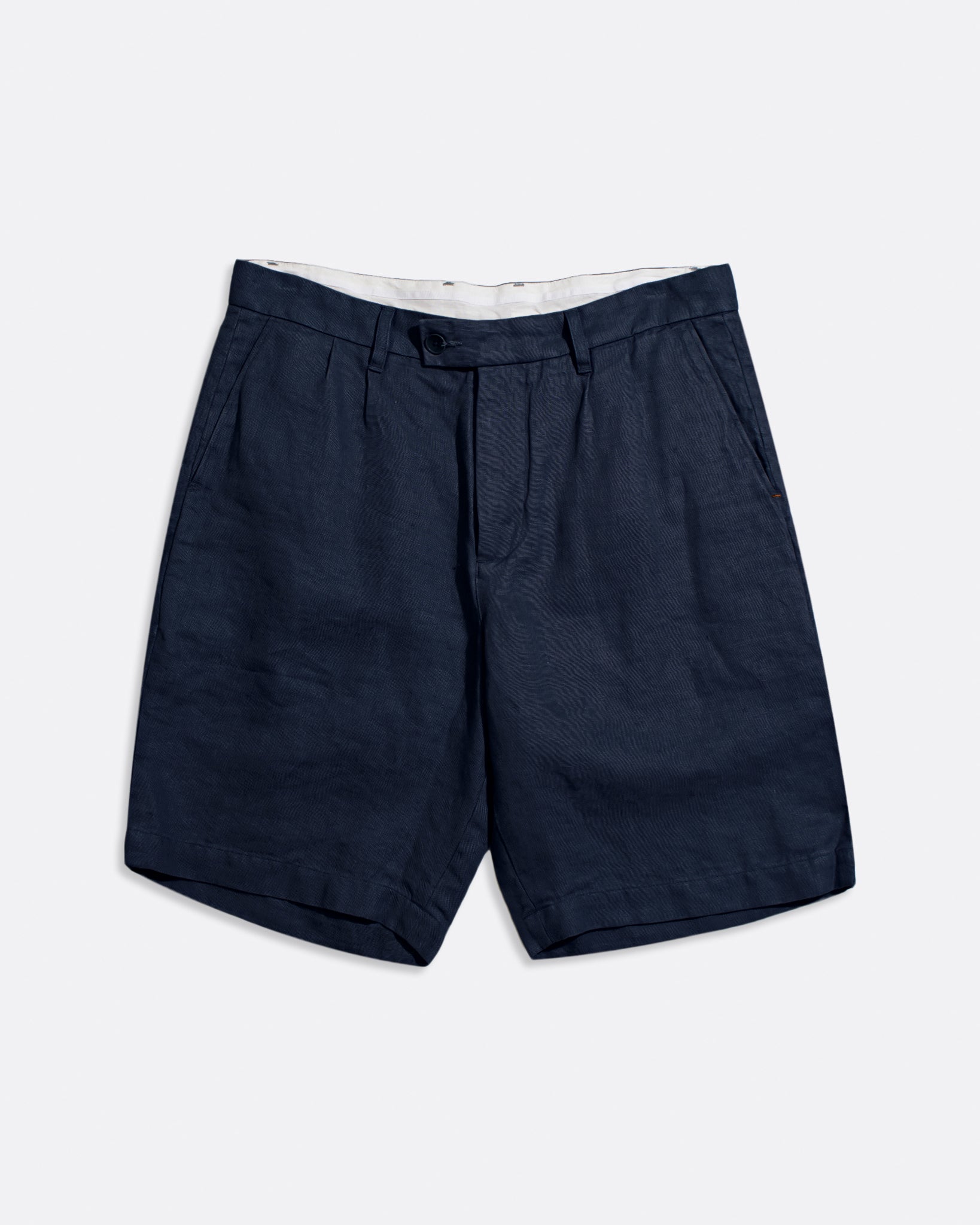 Shorts · Double Pleated Short - Navy Iris