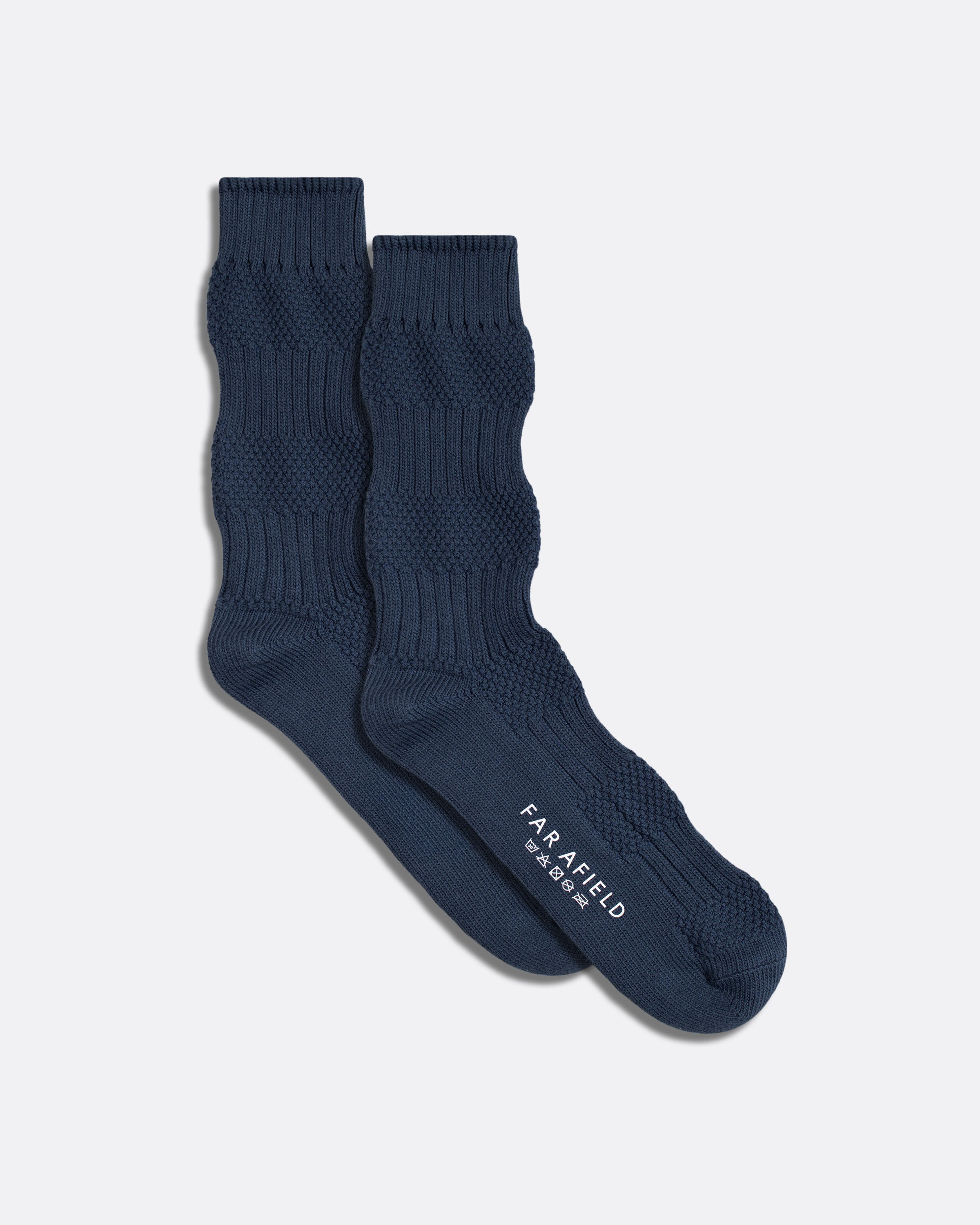 Textured Stripe Socks - Navy – Far Afield