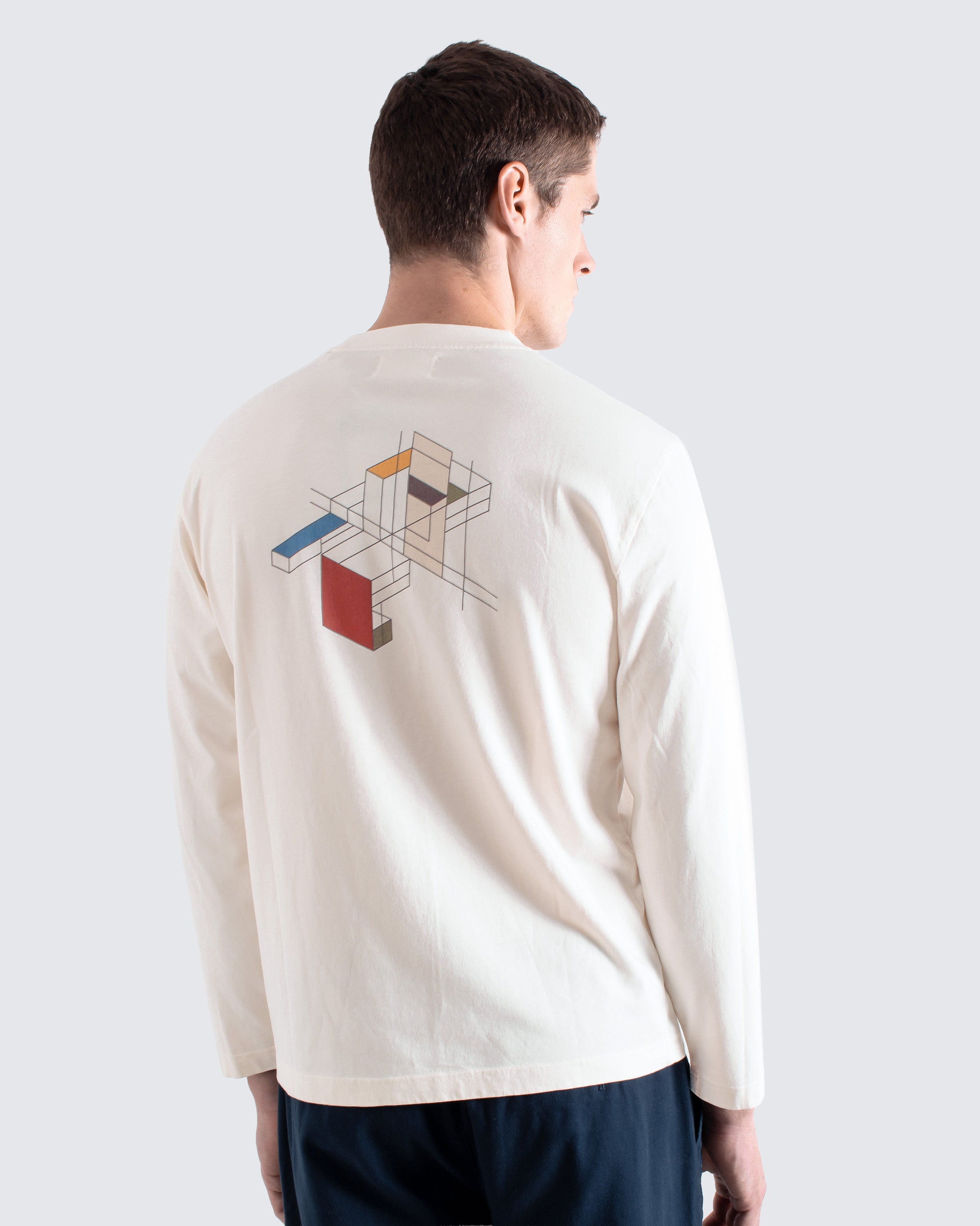 Long Sleeve T-Shirts · Architect Print T-Shirt - White