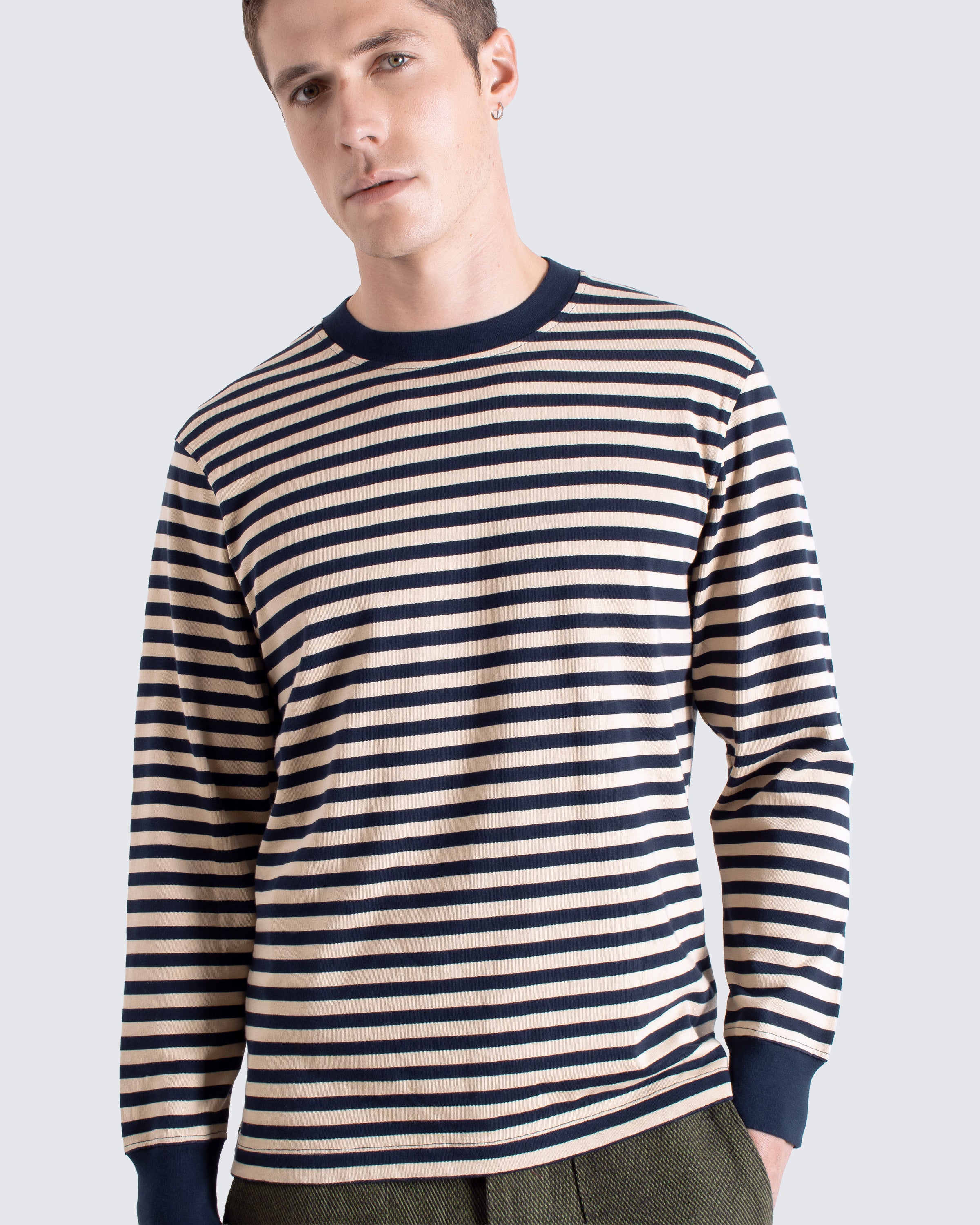 Long Sleeve T-Shirts · Breton Stripe T-Shirt - Navy