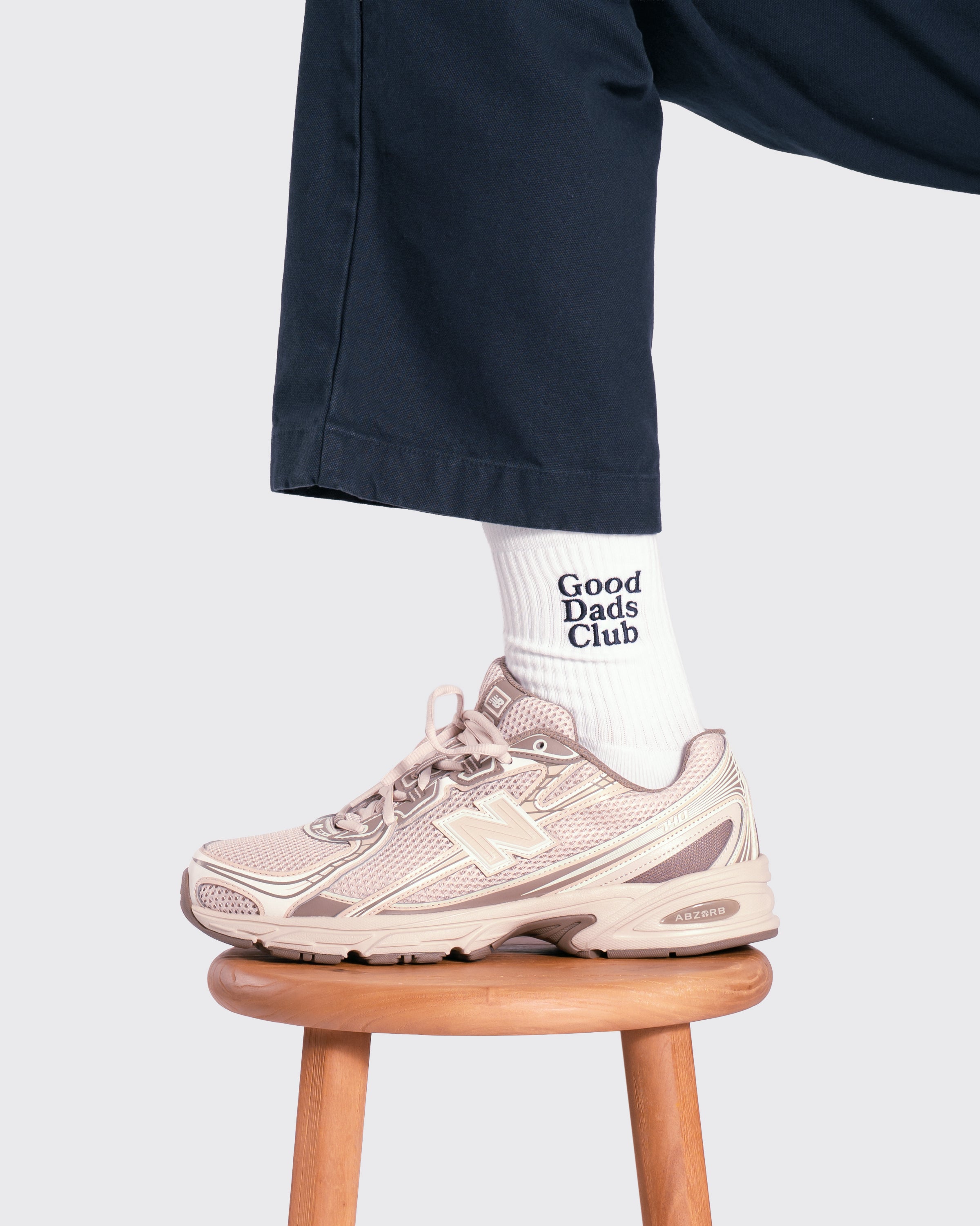 Block Colour Socks · GDC Embroidered Socks - White