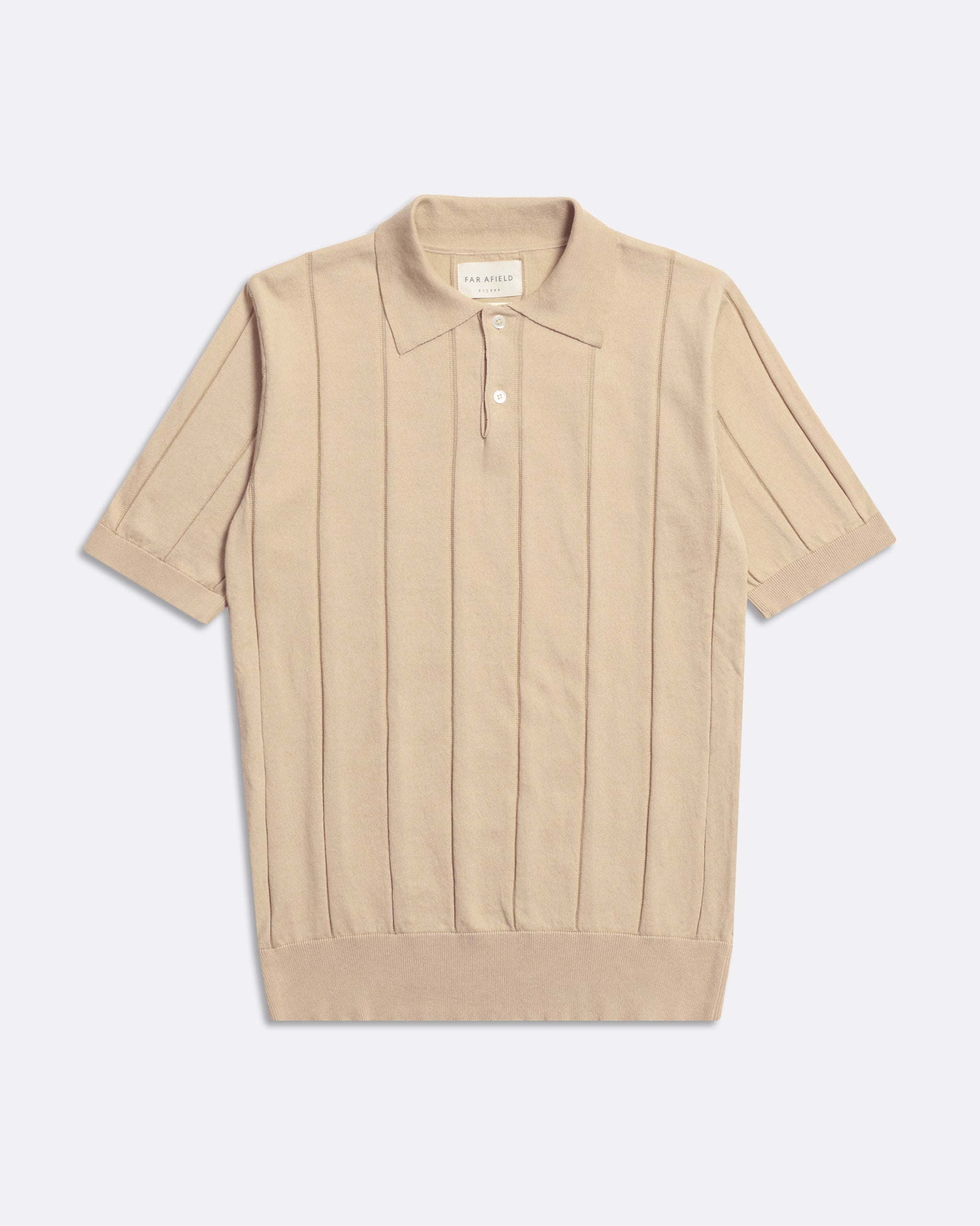 Knitted Polos · Jacobs Punched Stripe Polo - Peyote Sand