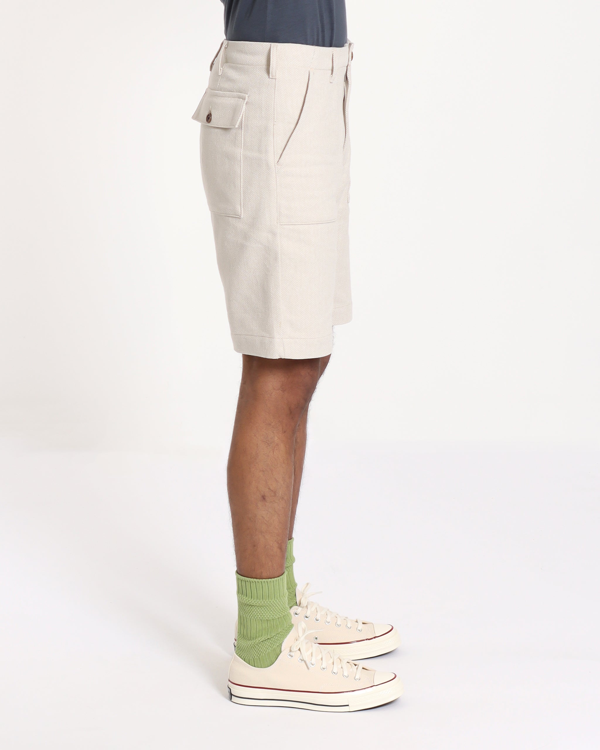 Knee-length Shorts · Coup Short - Herringbone Sand