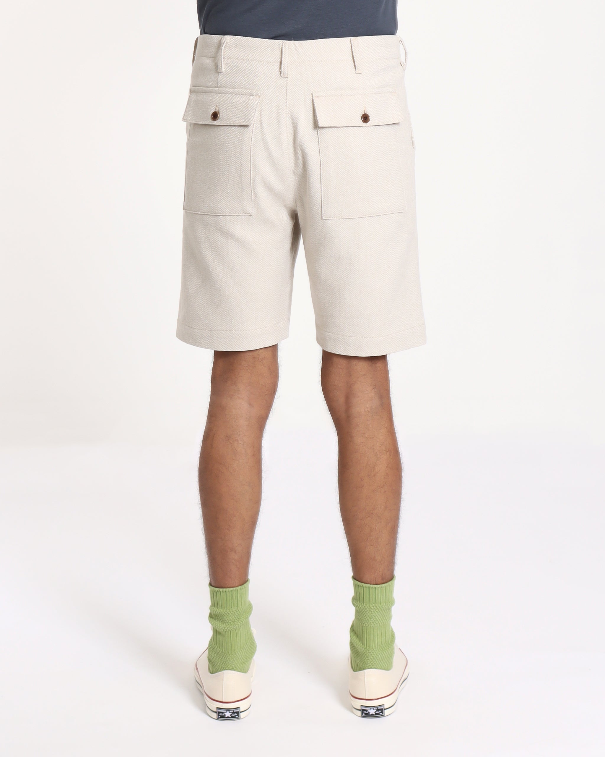 Knee-length Shorts · Coup Short - Herringbone Sand