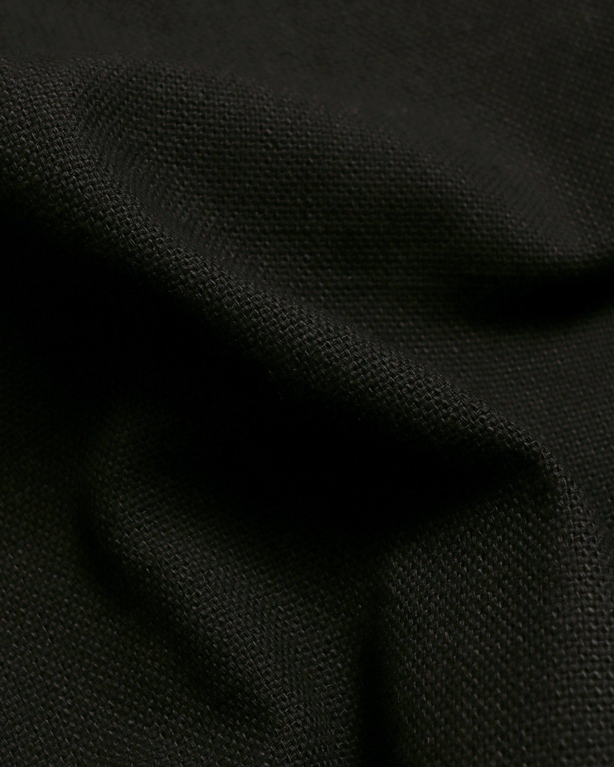 Knee-length Shorts · Double Pleated Short - Textured Weave Black