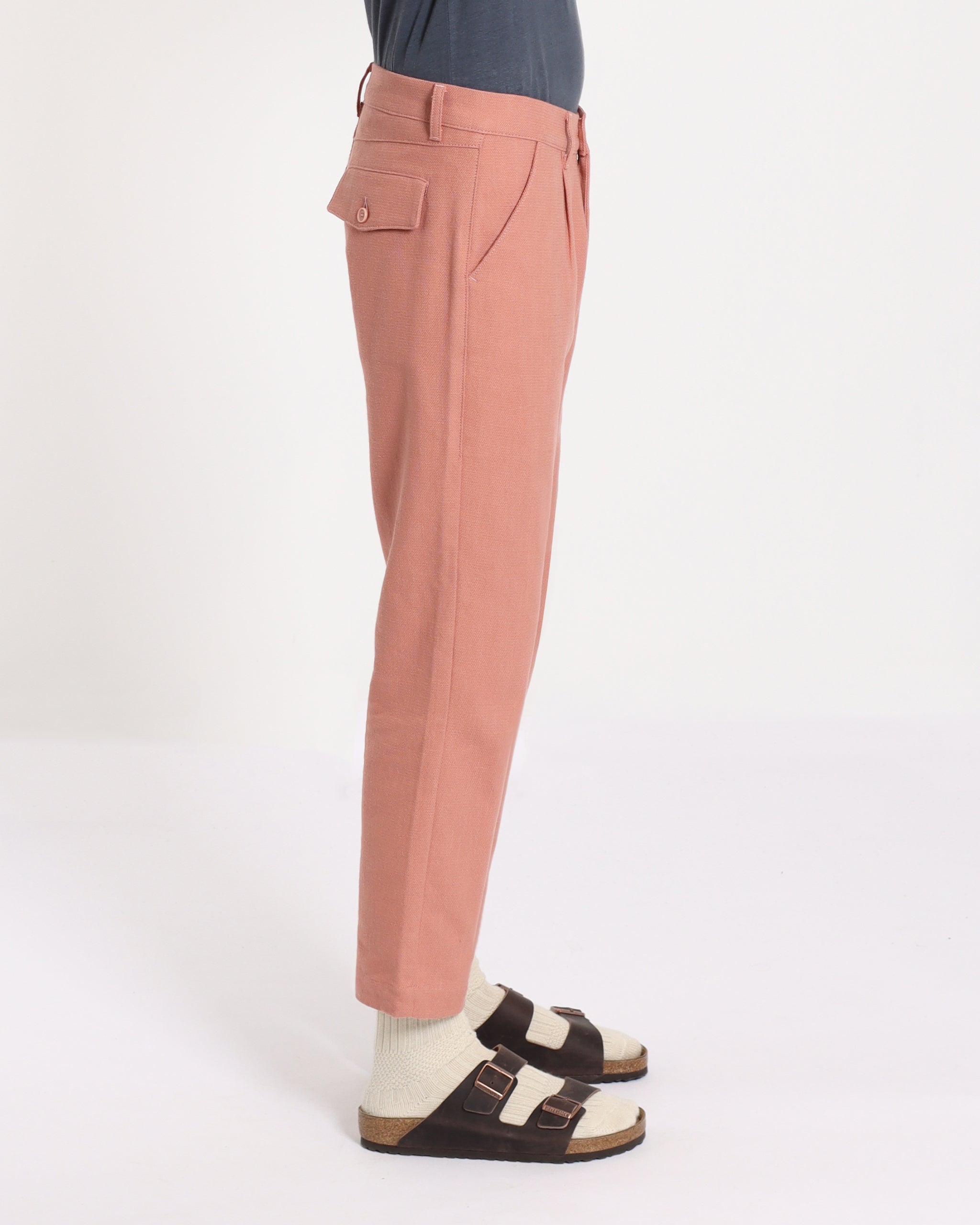 Straight Leg Trousers · Ryder Trouser - Textured Weave Pink