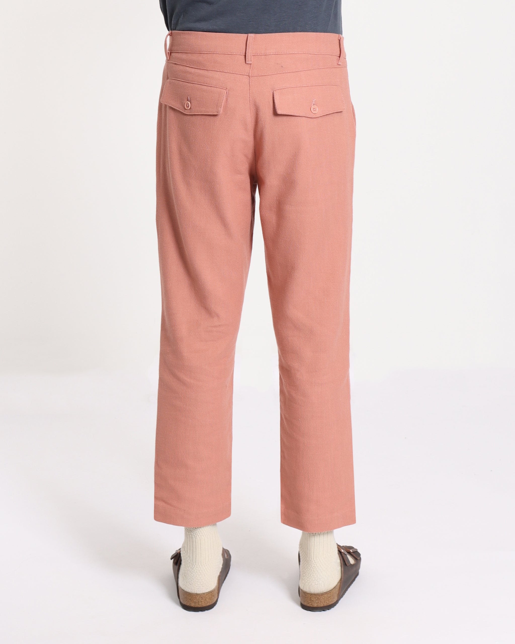 Straight Leg Trousers · Ryder Trouser - Textured Weave Pink