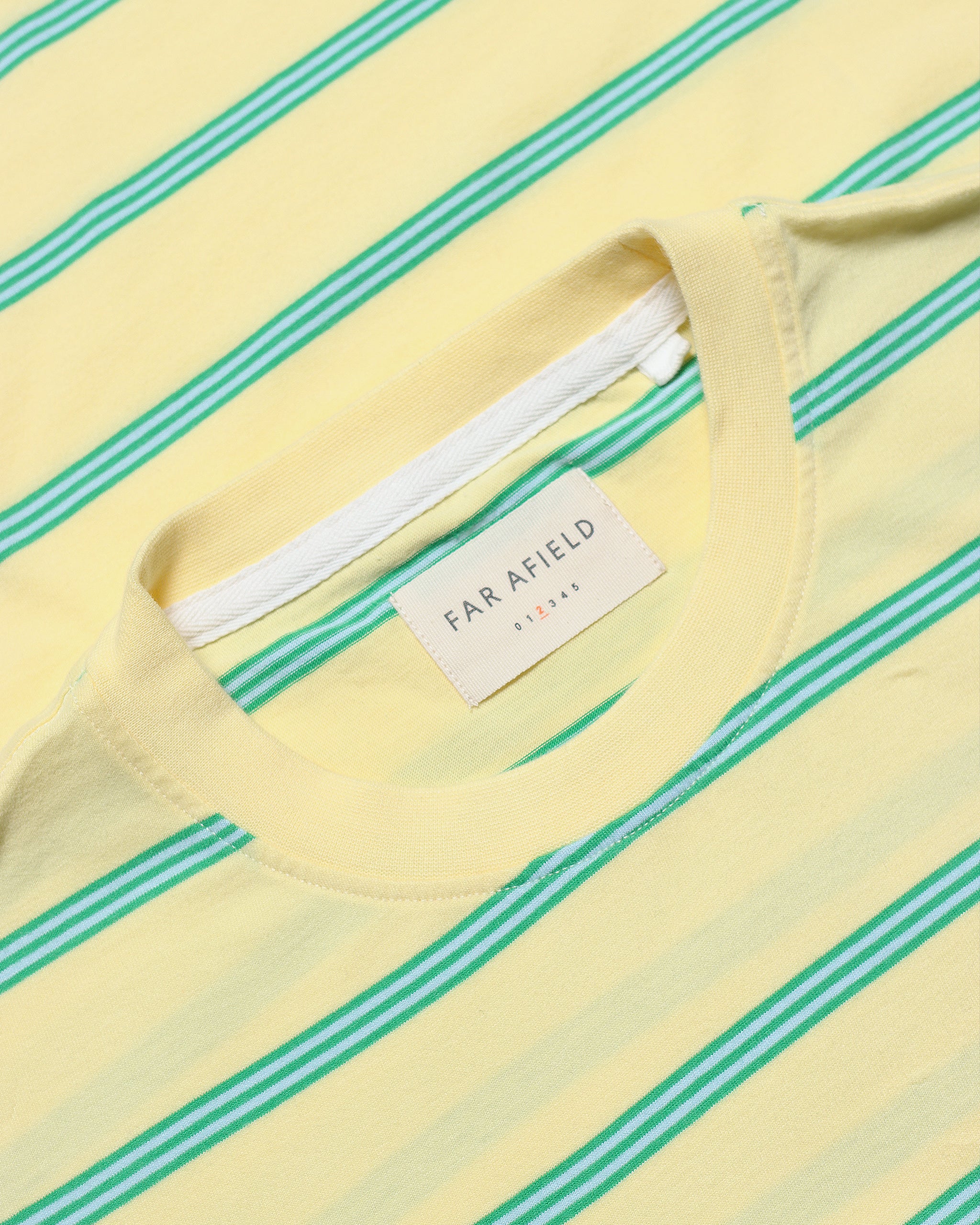 T-Shirts · Breton Pocket T-Shirt - Dried Moss Yellow