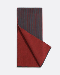Scarves · Ribbed Knit Scarf - Red