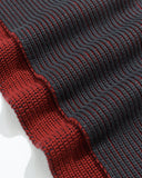 Scarves · Ribbed Knit Scarf - Red