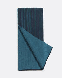 Scarves · Ribbed Knit Scarf - Blue