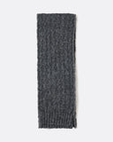 Far Afield Basket Weave Scarf in dark grey