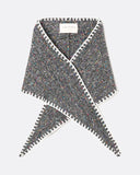 Far Afield Multi-Fleck Triangle Scarf in grey multi