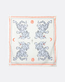 Far Afield Pate Bagh Neckerchief in aqua grey
