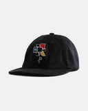 Caps · Abstract Flower Embroidered Cap - Black