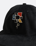 Caps · Abstract Flower Embroidered Cap - Black