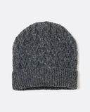 Far Afield Basket Weave Beanie in dark grey