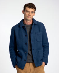 Jackets · Station Jacket - Insignia Blue Textured Jacquard