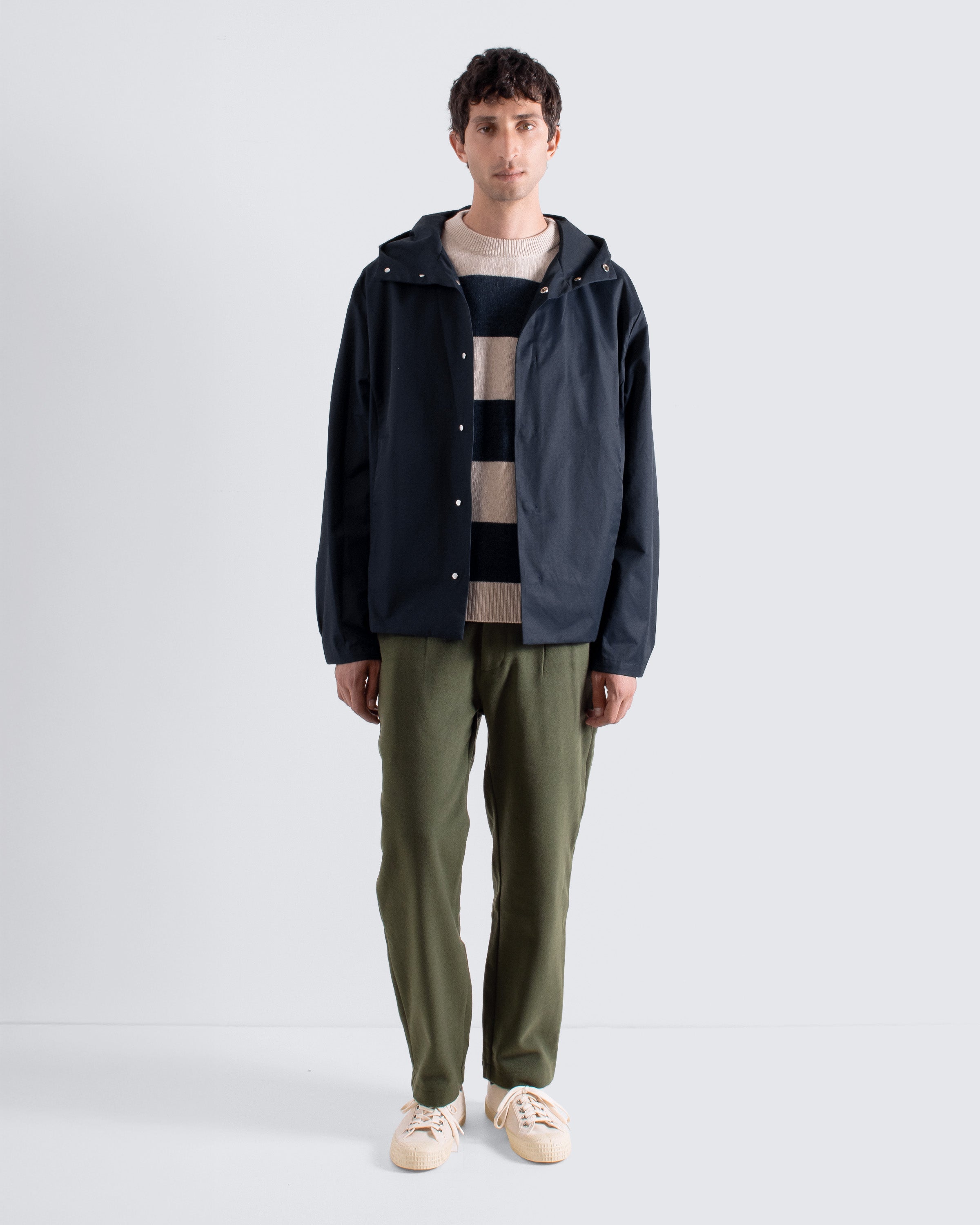 Teller Jacket – Men's Navy Water-Resistant Cotton-Nylon Jacket