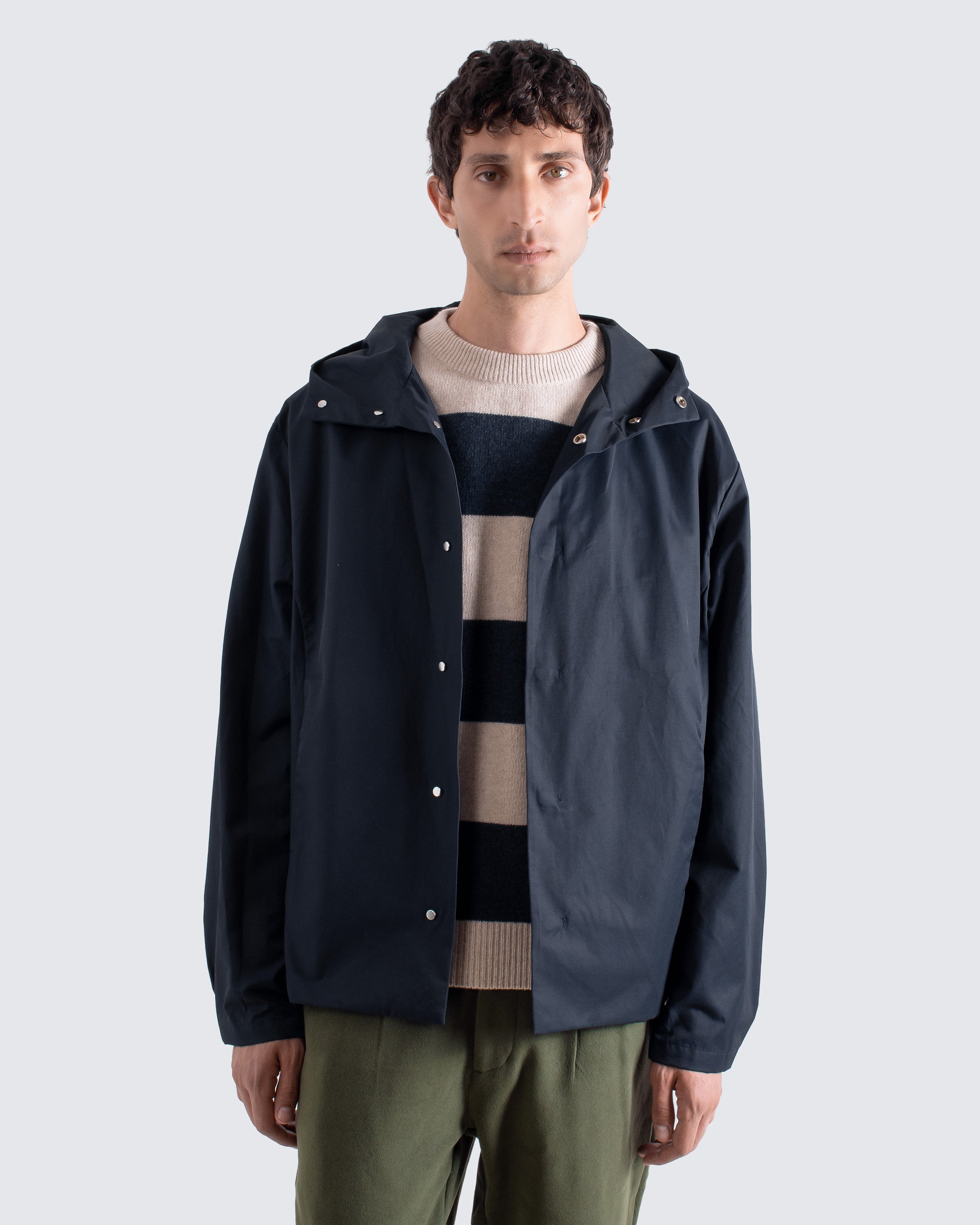 Teller Jacket – Men's Navy Water-Resistant Cotton-Nylon Jacket