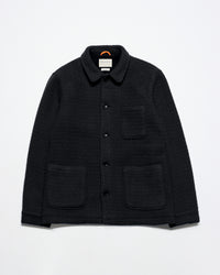 Jackets · Station Jacket - Black Textured Jacquard