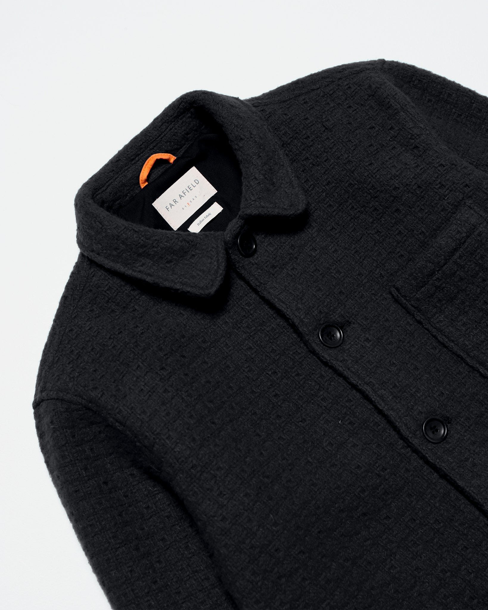 Station Jacket - Black Textured Jacquard – Far Afield