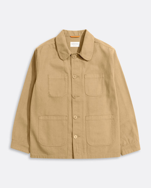 Station Jacket – Sand Canvas Chore Coat | Far Afield